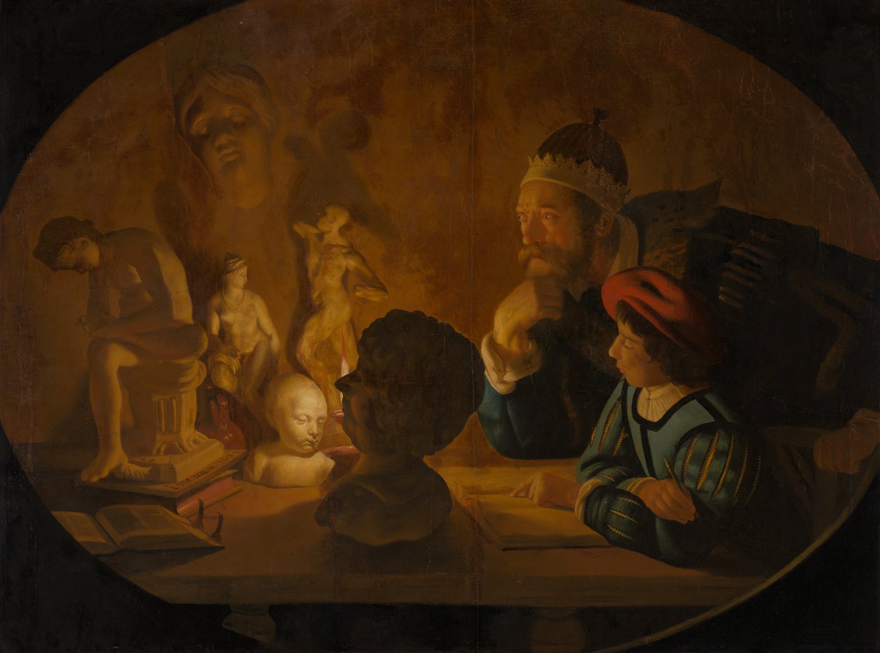 Tegnelektionen, 1634 af Jan ter Borch or Terborch