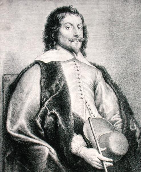 Nicolas Lanier (f.1588) graveret af Lucas Vostermans (gravering) af Jan the Elder (after) Lievens