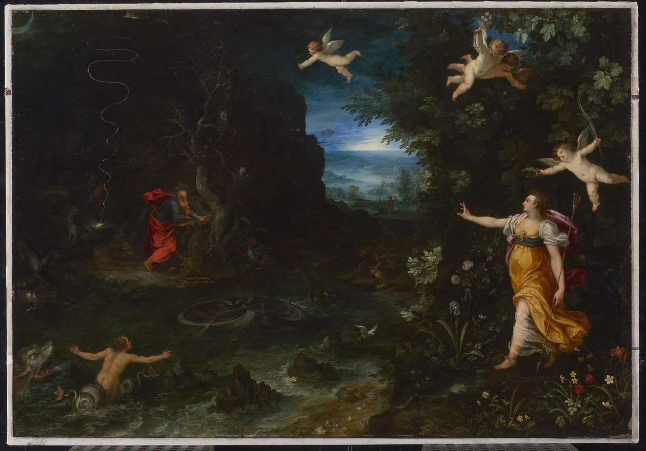 Allegory of Life, eller The Dream of Raphael, 1595 (olie på kobber) af Jan the Elder Brueghel