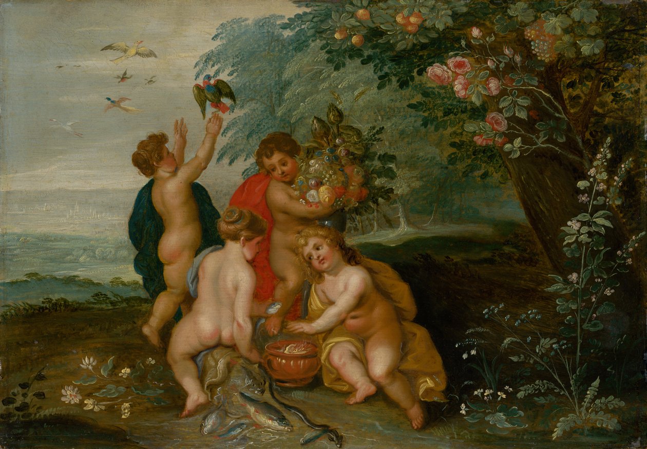 Allegory of the Four Elements, ca. 1610 (olie på træ) af Jan the Elder Brueghel
