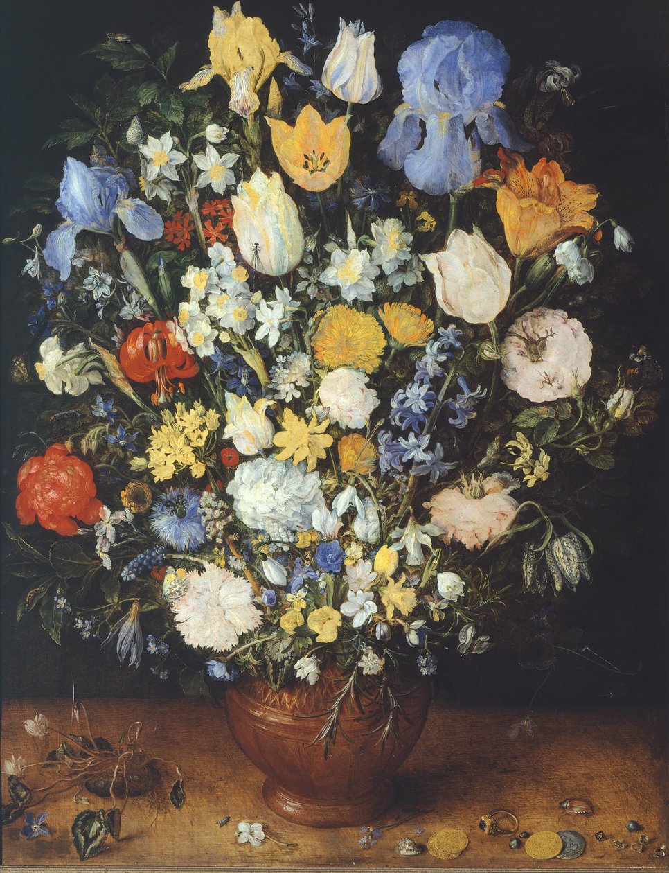 Buket blomster i keramisk vase af Jan the Elder Brueghel
