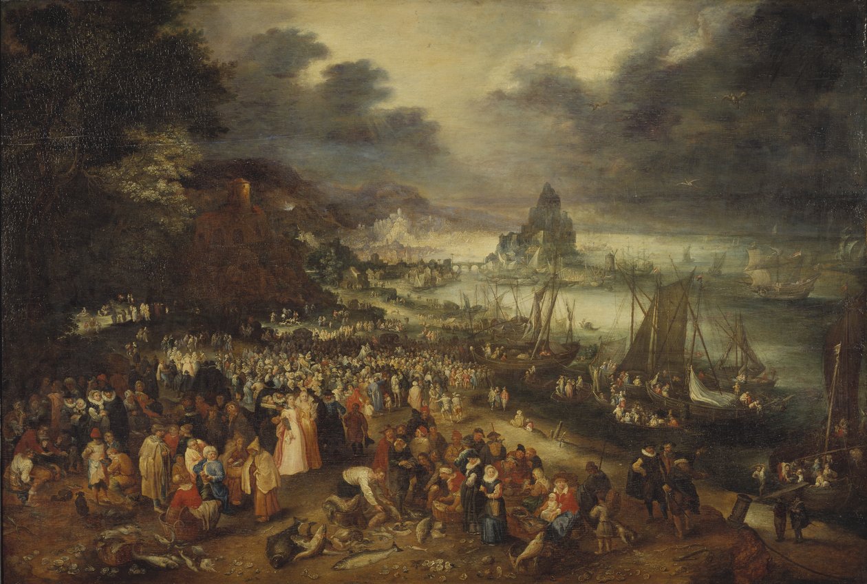 Kristus prædiker fra båden, 1606 af Jan the Elder Brueghel