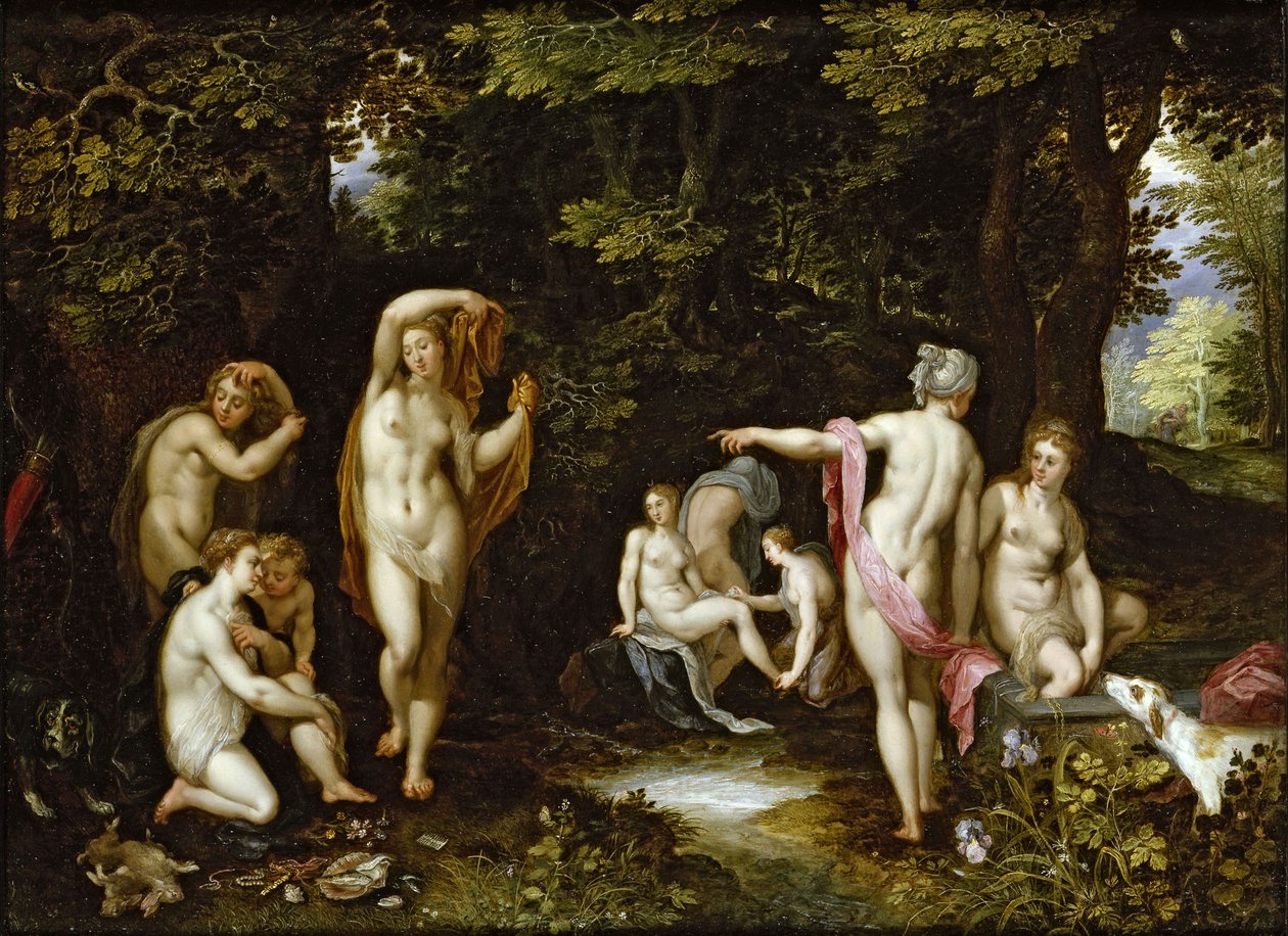 Diana og Actaeon, ca 1595 af Jan the Elder Brueghel
