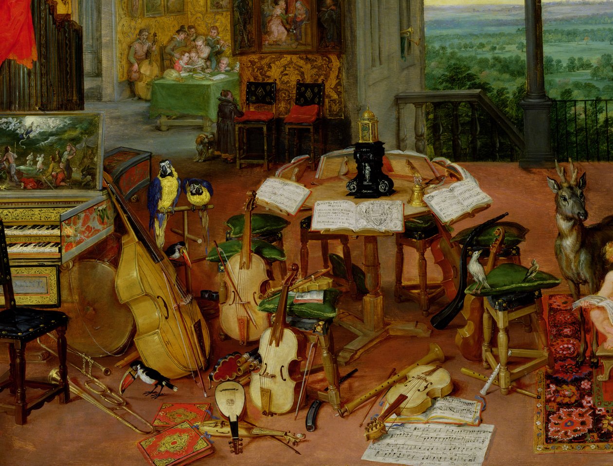 Høring, 1617 (detalje af 55898) af Jan the Elder Brueghel