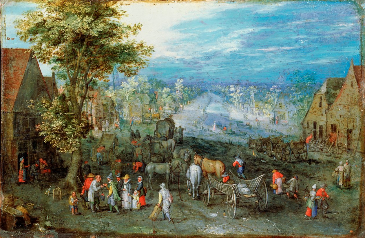 Landskab, slutningen af 1500-tallet eller begyndelsen af 1600-tallet af Jan the Elder Brueghel