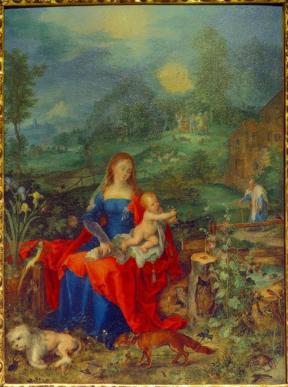 Maria med de mange dyr af Jan the Elder Brueghel