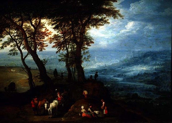 På vej til markedet af Jan the Elder Brueghel