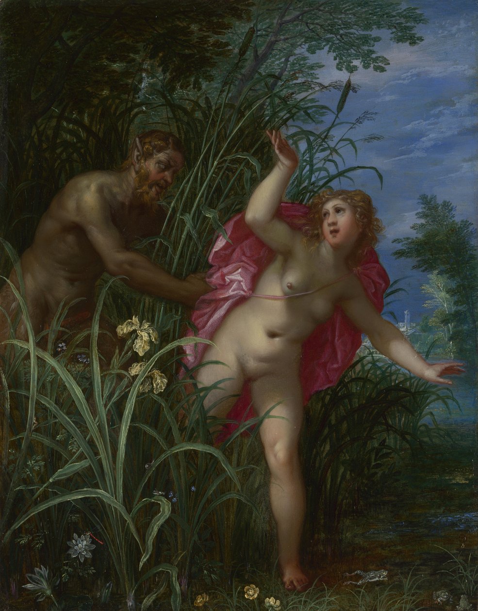 Pan forfølger Syrinx, efter 1615 af Jan the Elder Brueghel