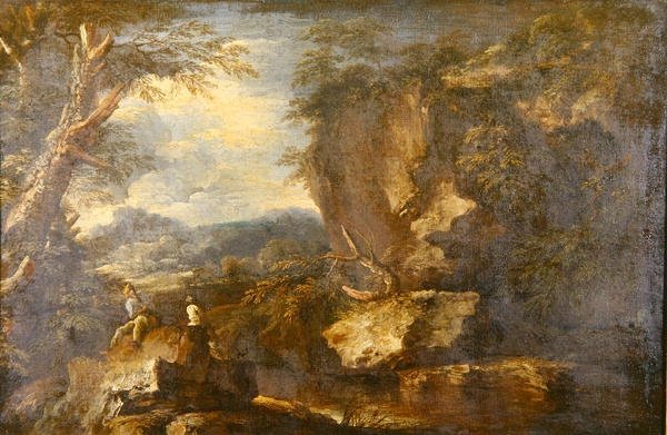 Rocky Landscape (olie på lærred) (se også 242154) af Jan the Elder Brueghel