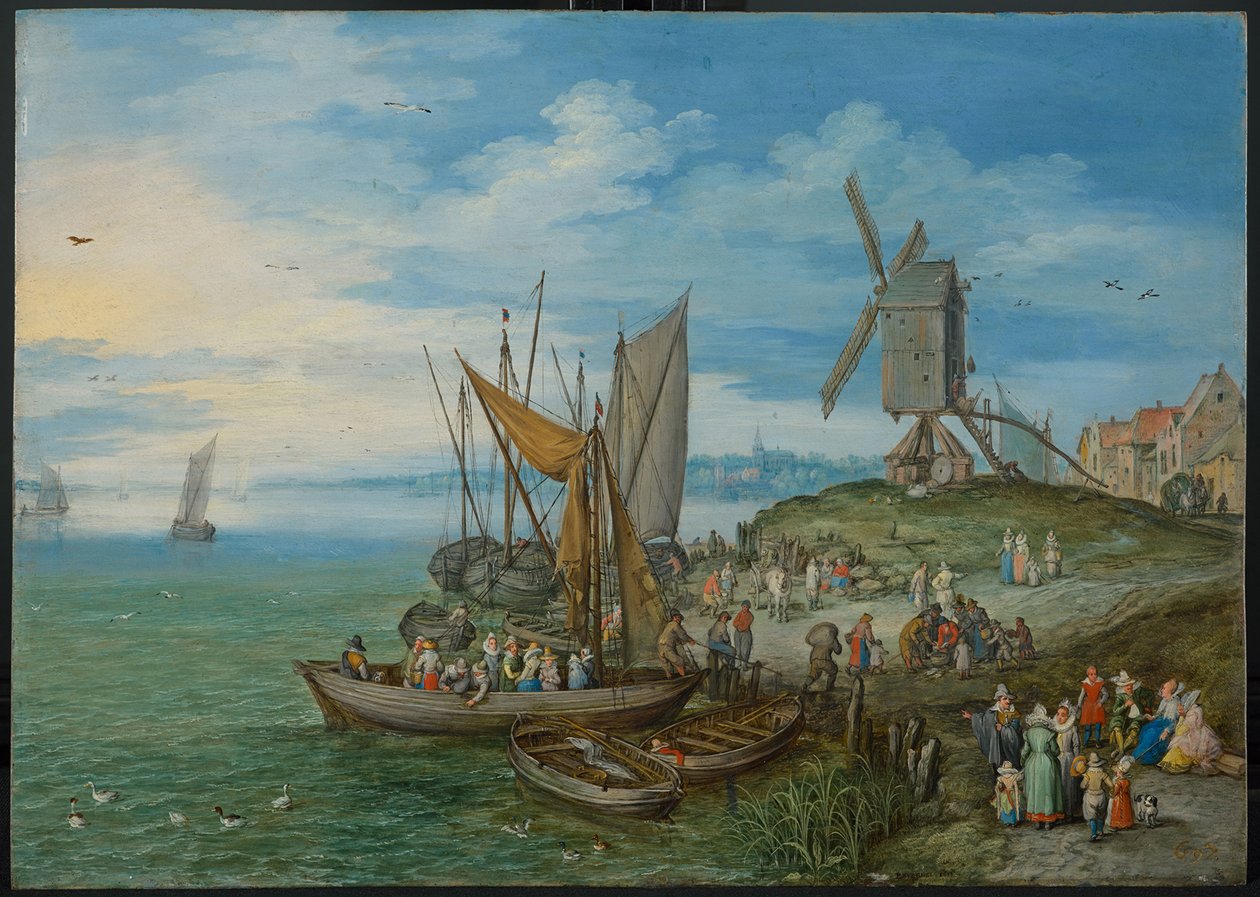 Møllen ved molen, 1613 af Jan the Elder Brueghel