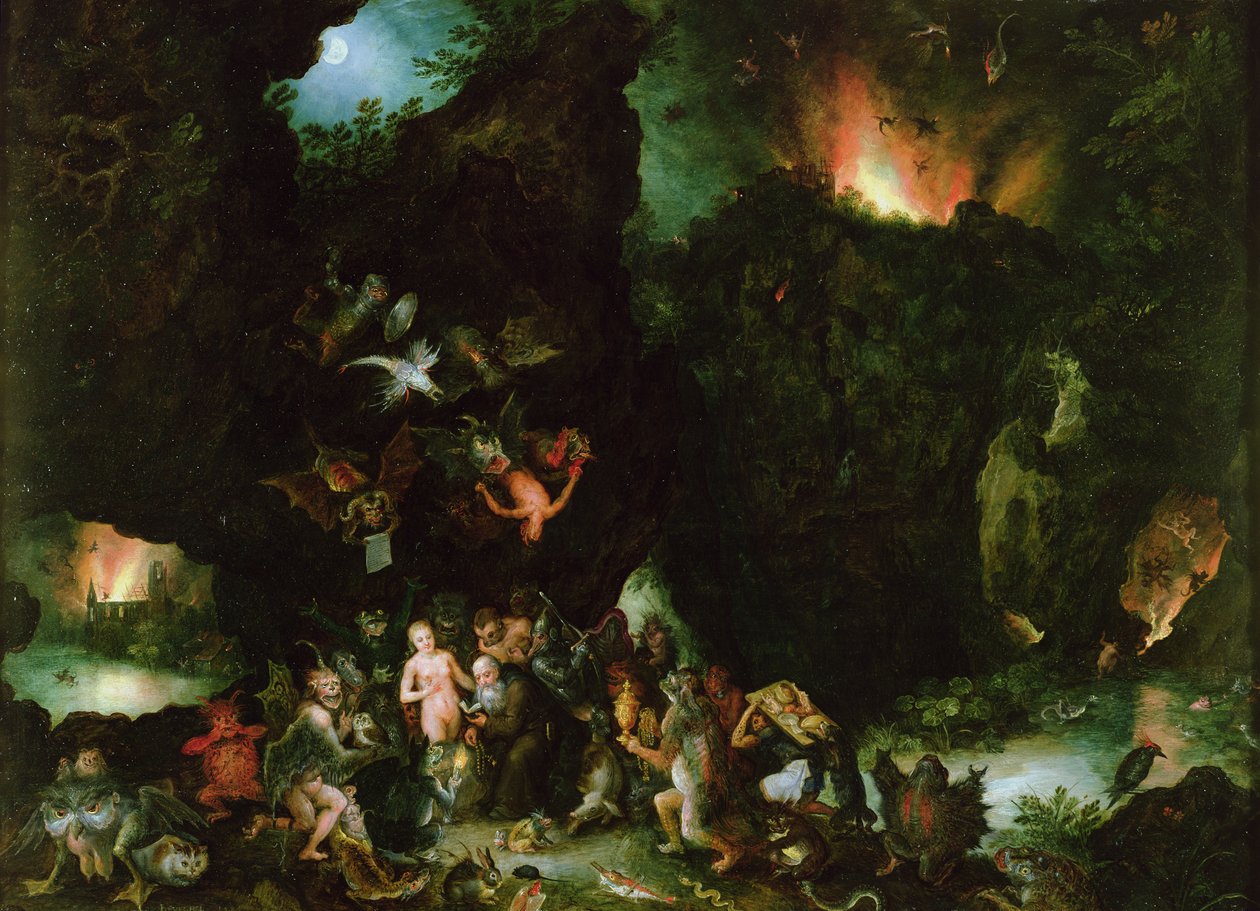 The Temptation of St. Anthony - Hell, 1594 (olie på kobber) af Jan the Elder Brueghel