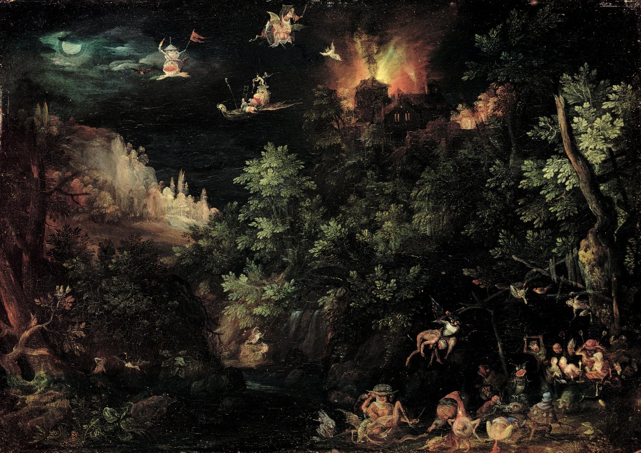 The Temptation of St. Anthony, 1595 (olie på kobber) af Jan the Elder Brueghel
