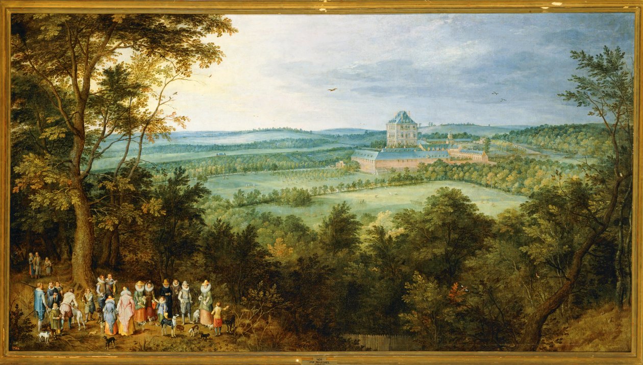 Ærkehertugerne går på jagt ... (maleri på lærred) af Jan the Elder Brueghel