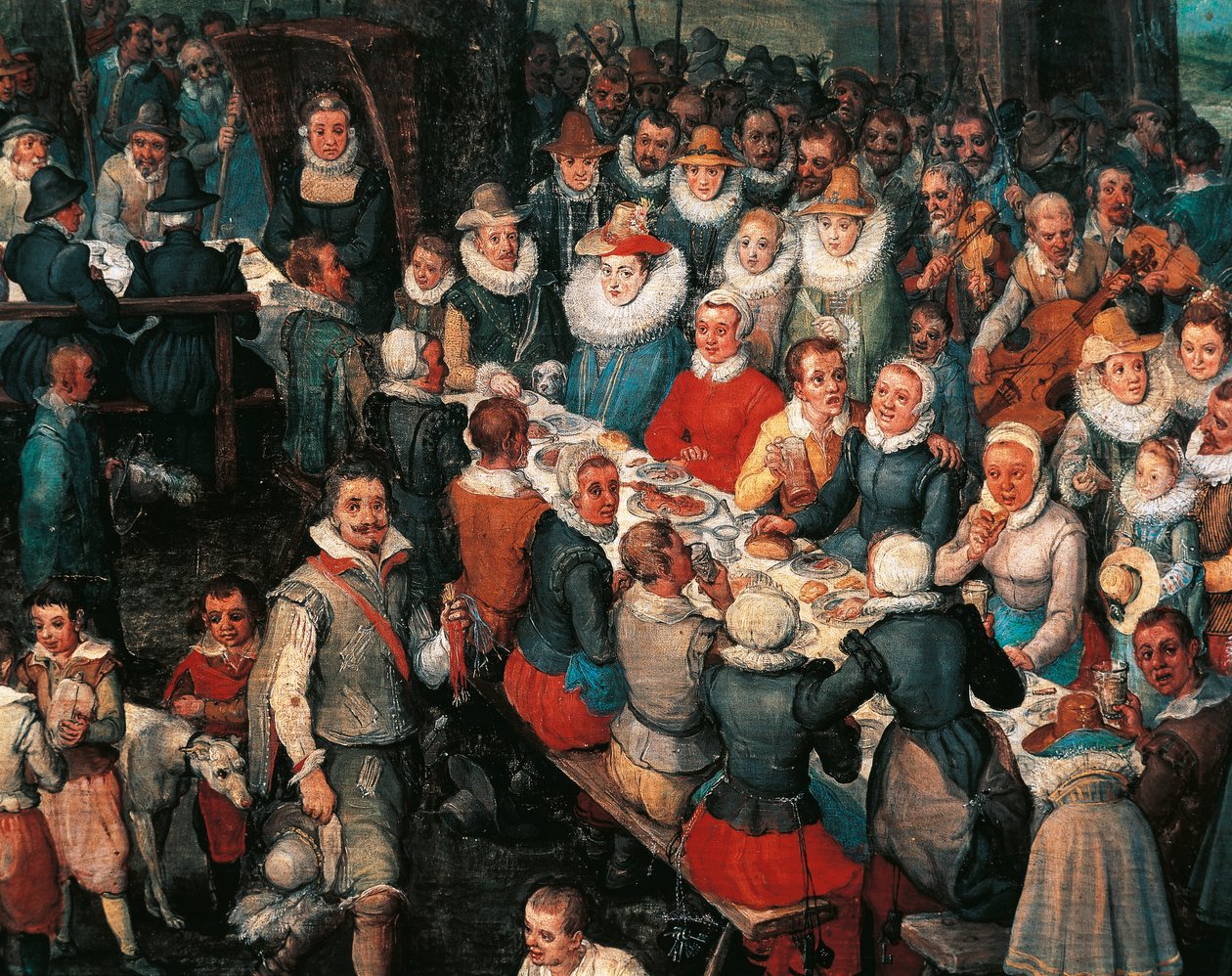 Bryllupsbanket, detalje af Jan the Elder Brueghel