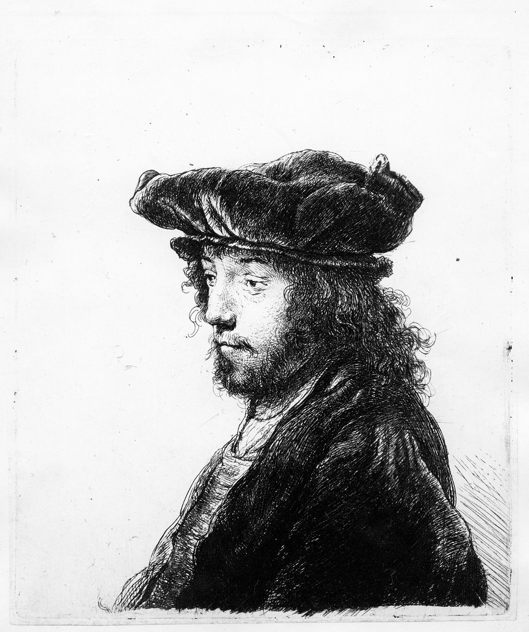 An Oriental Head, ætset af Rembrandt, ca. 1635 (ætsning) af Jan the Elder Lievens