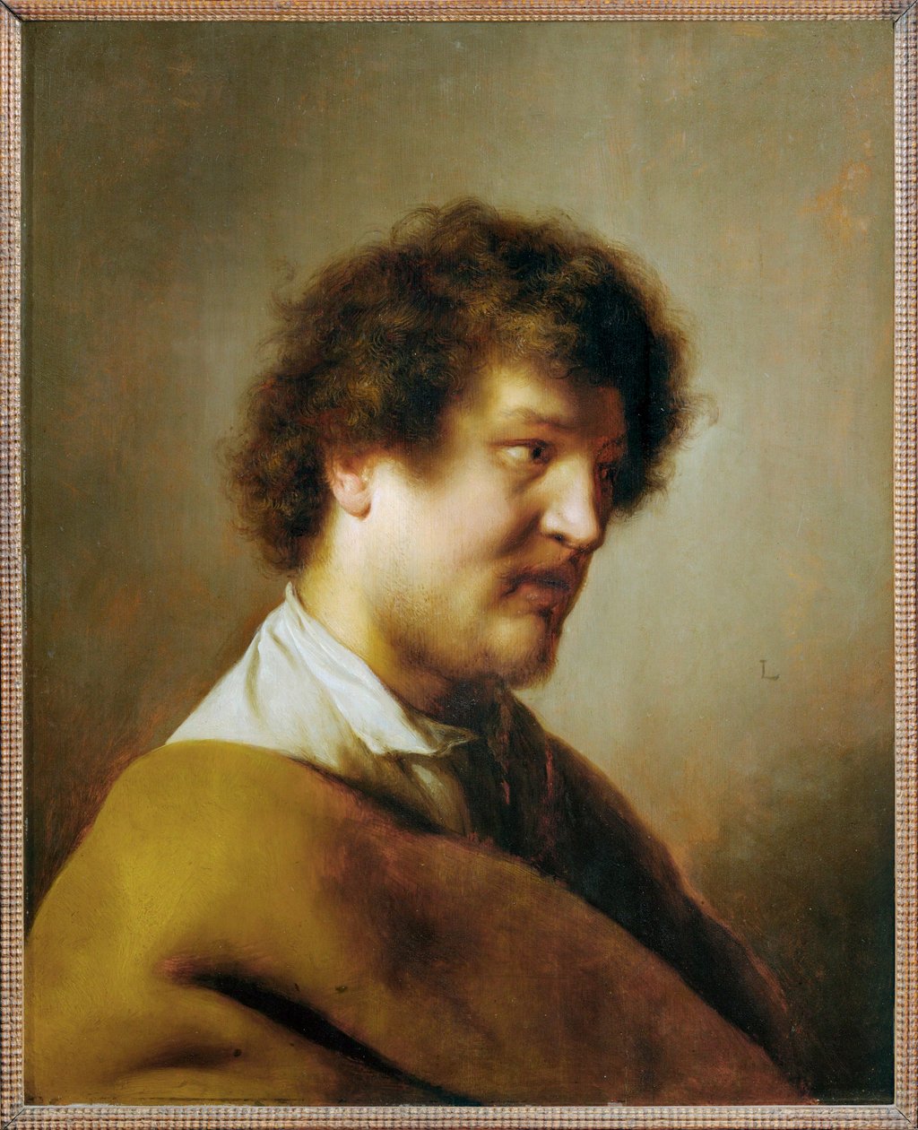 Mandligt portræt (maleri på egetræ) af Jan the Elder Lievens