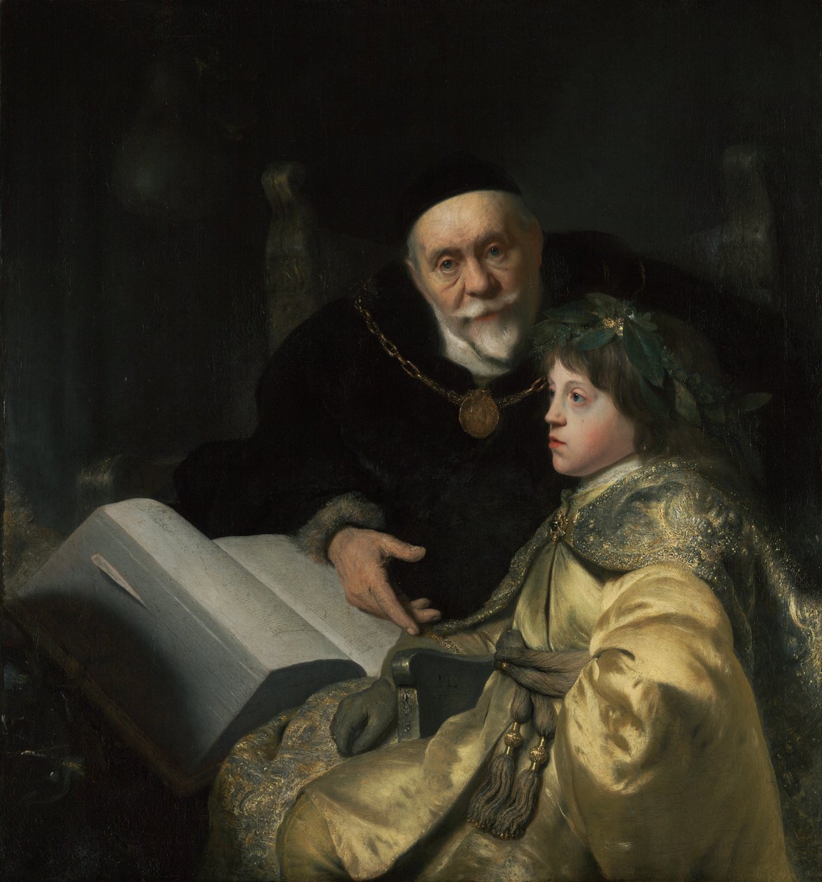 Prins Charles Louis af Pfalz med sin lærer Wolrad von Plessen af Jan the Elder Lievens