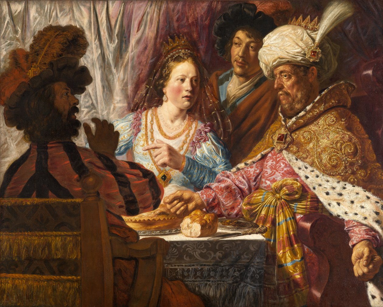 Esthers fest, ca. 1625 af Jan the Elder Lievens