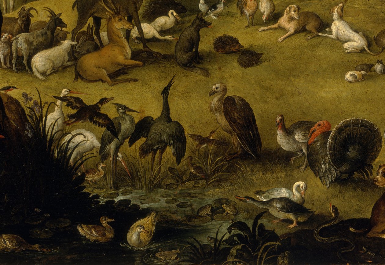Gruppe af dyr (detalje af Orpheus) af Jan the Elder circle of Brueghel
