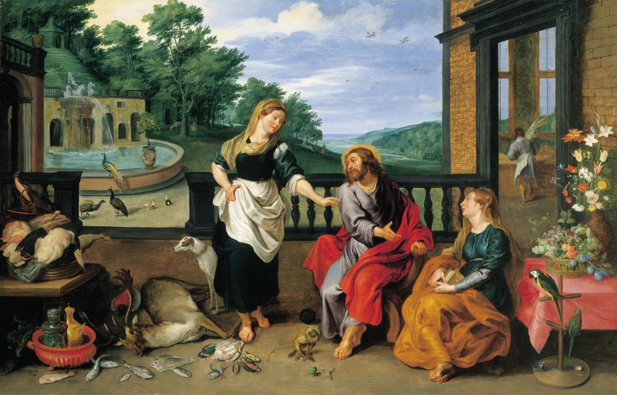 Kristus i Marthas og Marias hus af Jan Brueghel the Younger