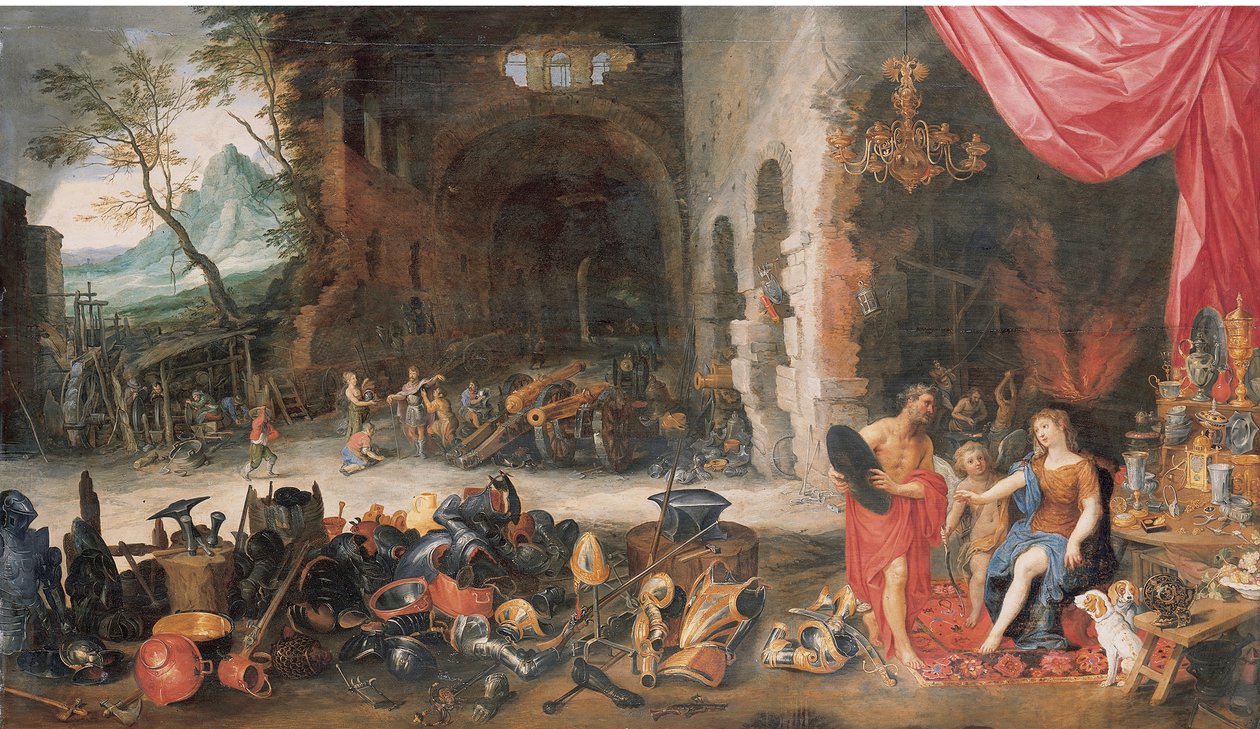 Venus ved Vulcans smedje af Jan Brueghel the Younger