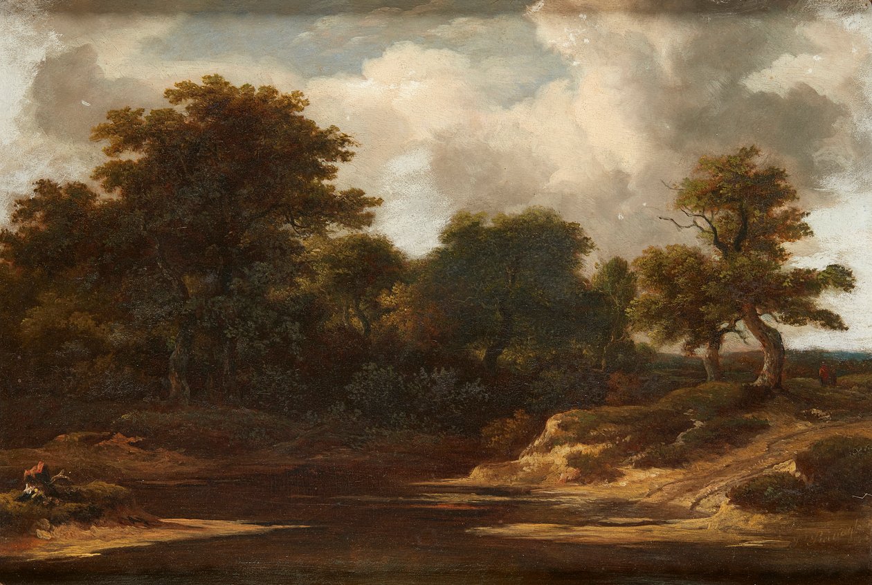 Et stilleben med forskellige blomster i en kurv (olie på lærred) af Jan van (after) Os