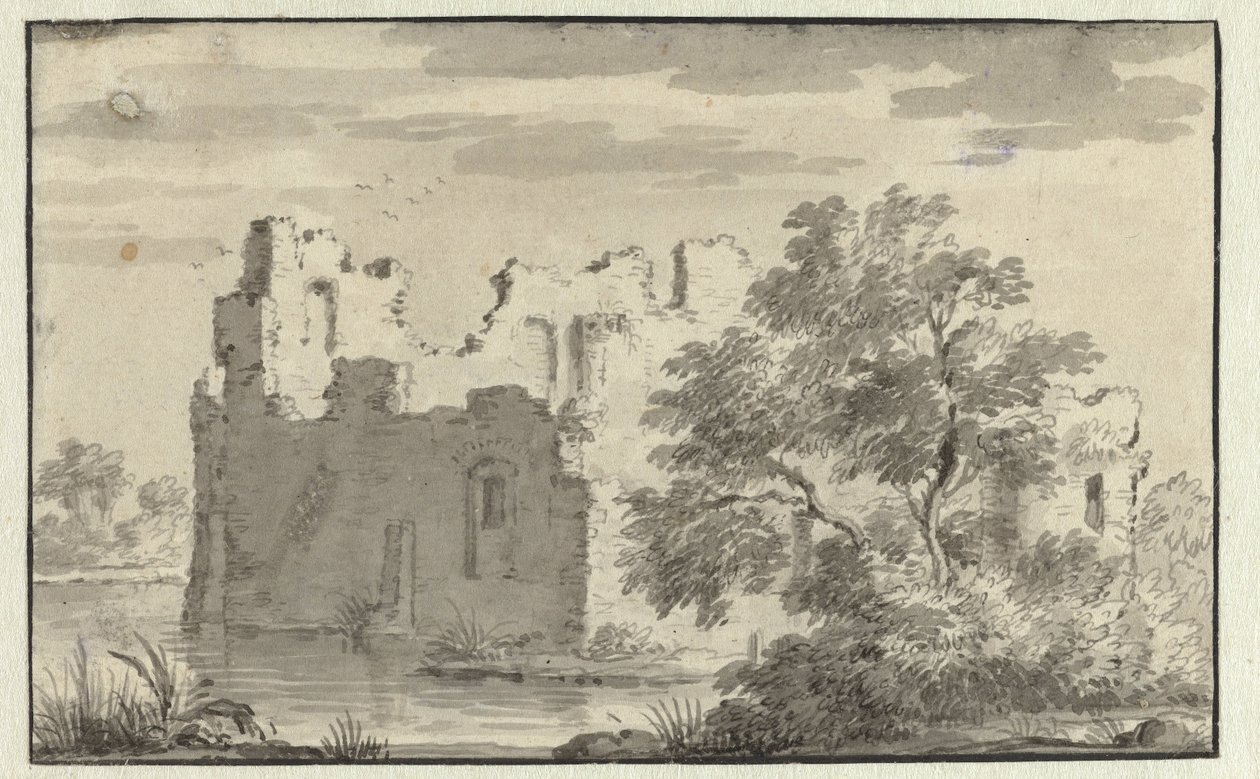 Ruinerne af Huis te Forest of Oosterwijk af Jan van Aken (attributed to)