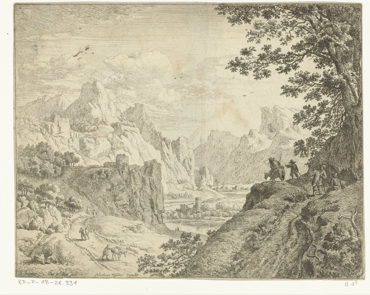 Flodlandskab med rejsende Rhinlandskaber (serietitel) af Jan van Aken