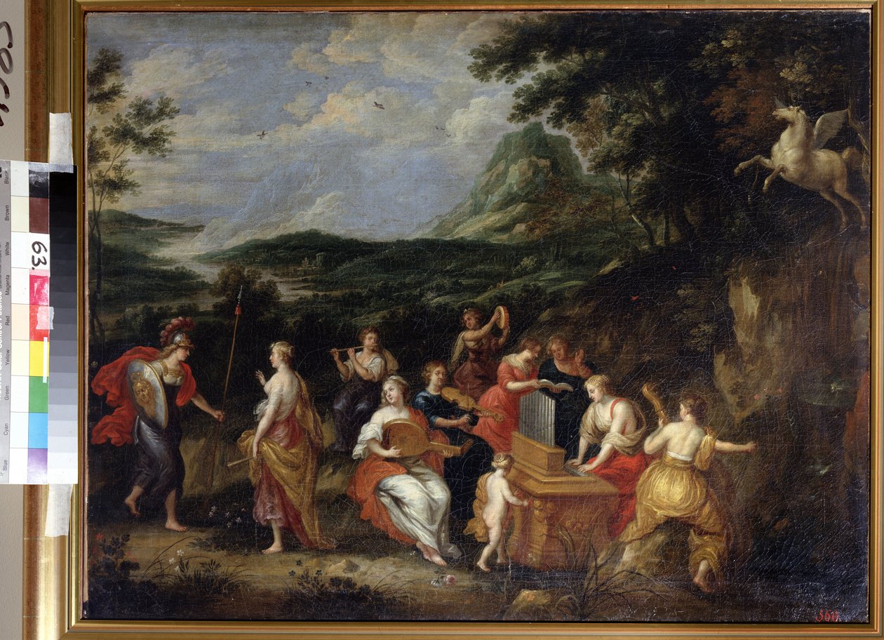 Pallas Athene og Muser af Jan van Balen
