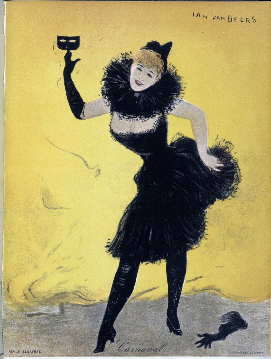 Karneval, omslag til "Revue illustrée", af Jan Vanbeers, sd. 19. århundrede af Jan van Beers