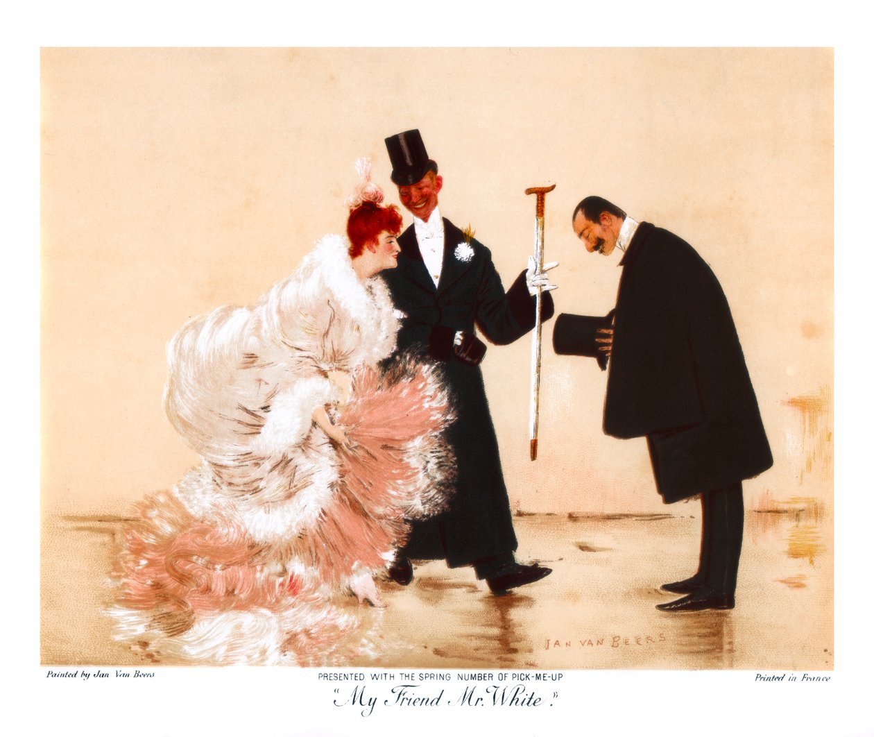 Min ven hr. White, c1870-1920. af Jan van Beers