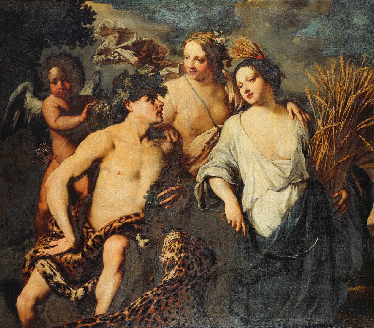"Uden Ceres og Bacchus er Venus kold", 1645 af Jan van Bike Miel
