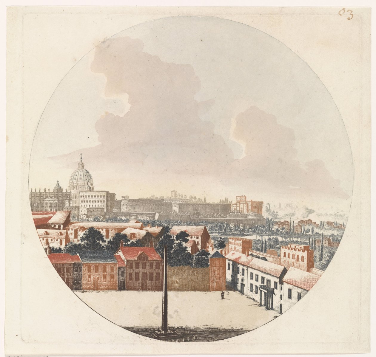 Udsigt over Rom af Jan van Call (I) (possibly)