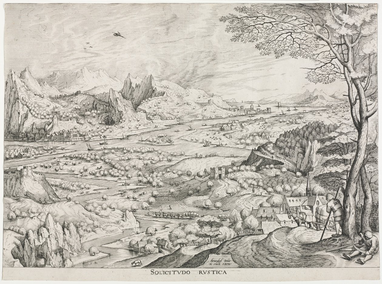 De store landskaber: Rustic Solicitus, ca. 1555-1558. af Jan van Doetechum