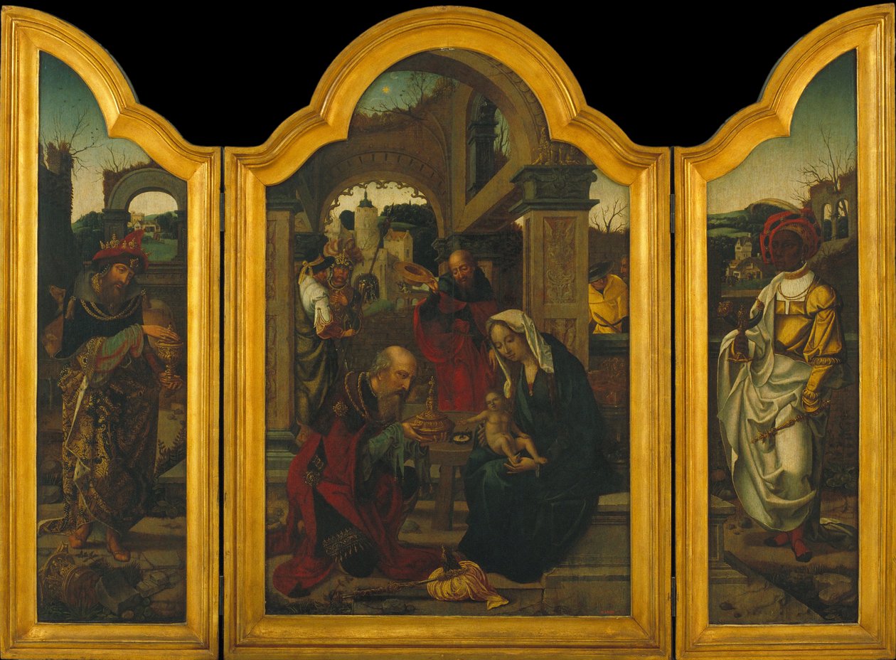 Triptykon med Epiphany af Jan van Dornicke