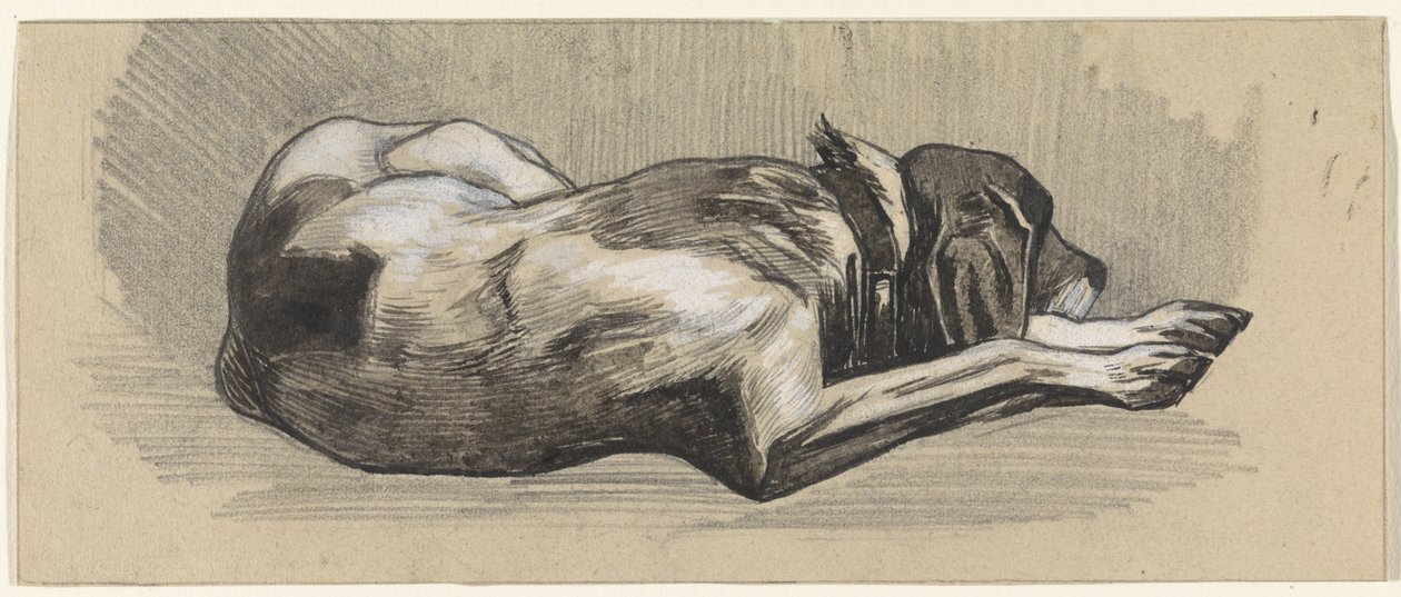 Sovende hund, til højre af Jan van Essen