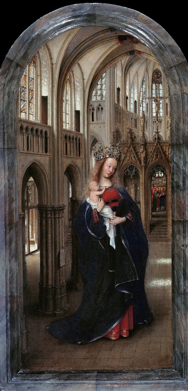 Tysk: Die Madonna in der Kirche Madonna i kirken af Jan van Eyck