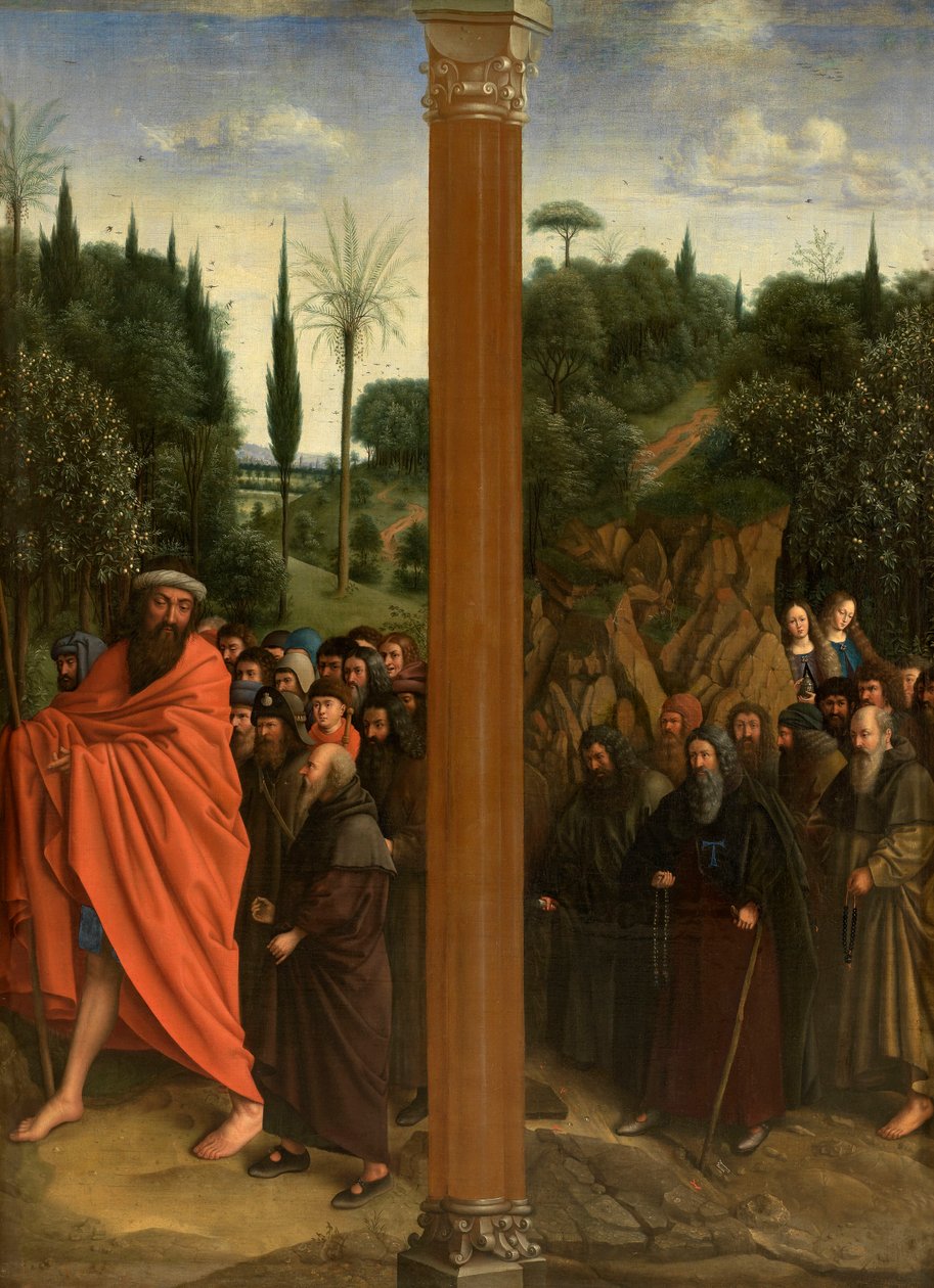 Hellige eremitter og hellige pilgrimme af Jan van Eyck