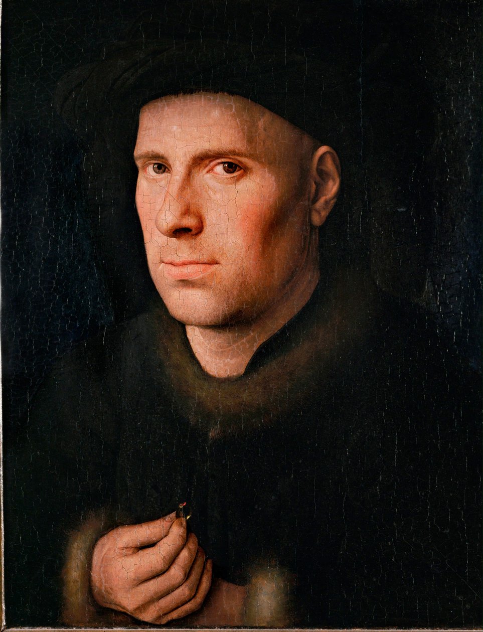 Jan de Leeuw, guldsmed ... (olie på egetræ) af Jan van Eyck
