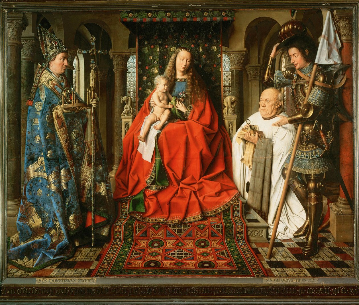 Madonna tilbedt af Canonicus Van der Paele ... af Jan van Eyck