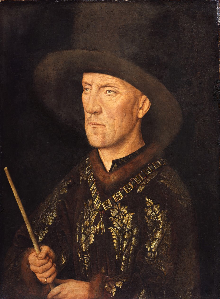 Portræt af Baudouin de Lannoy, ca 1435 af Jan van Eyck