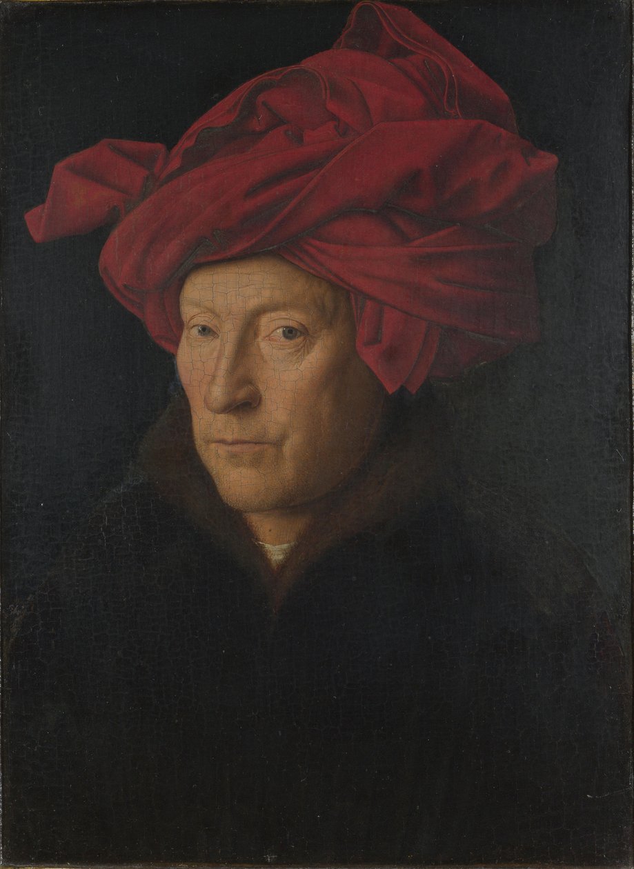 Portræt af en mands selvportræt, 1433 af Jan van Eyck