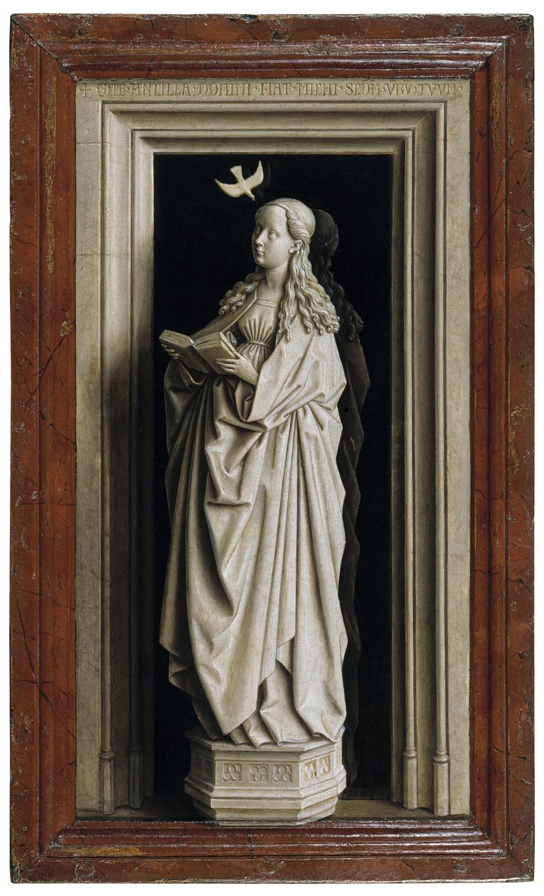 Bebudelsesdiptykonen, højre panel, 1434-1435 af Jan van Eyck