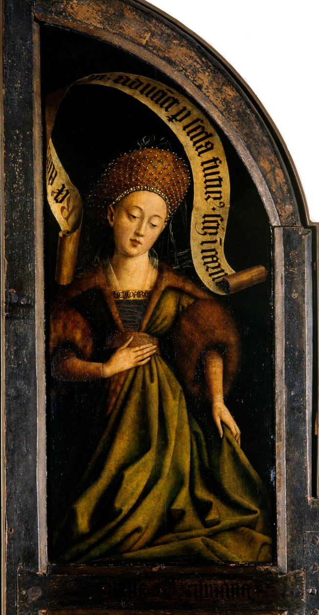 Gent-altertavlen. Tilbedelse af det mystiske lam: Cumaean Sibyl, 1432. af Jan van Eyck