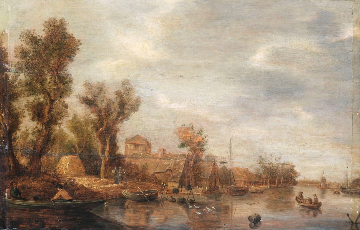 Udsigt over floden af Jan van Goyen (follower of)