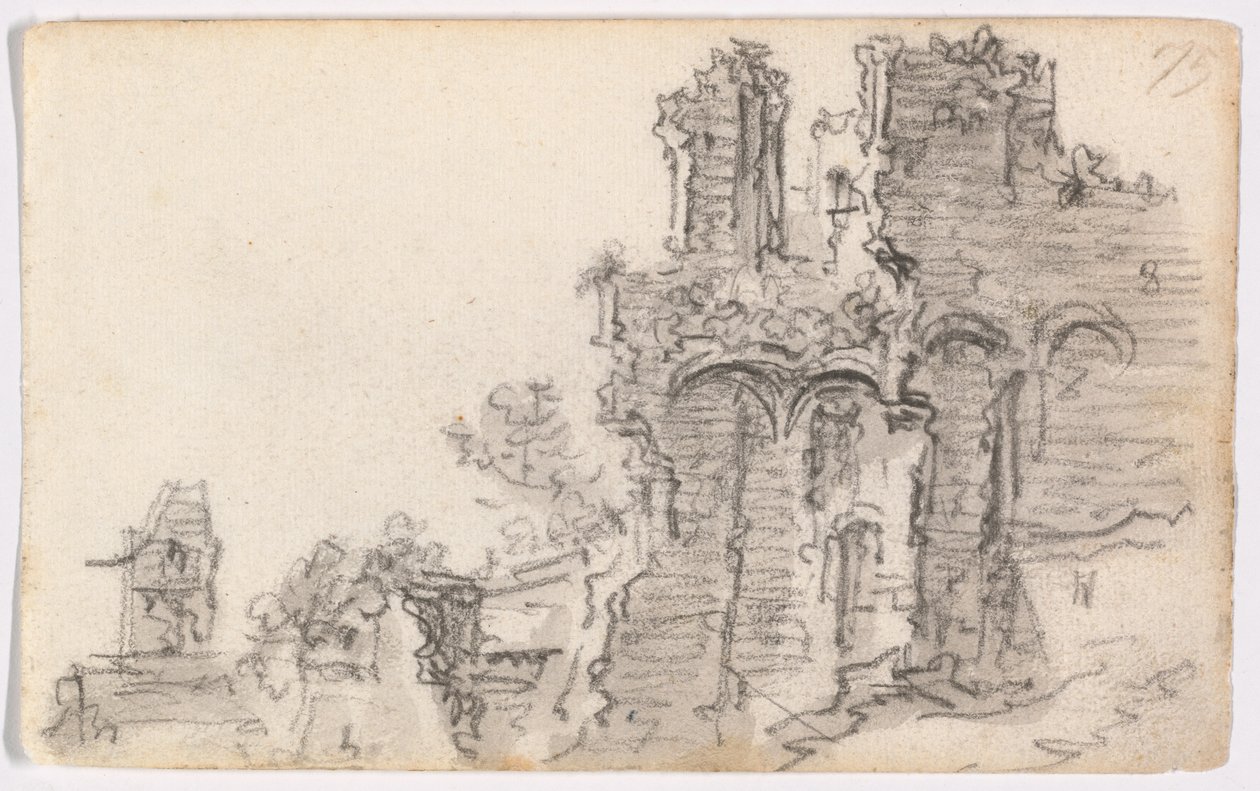 En romansk ruin af Jan van Goyen