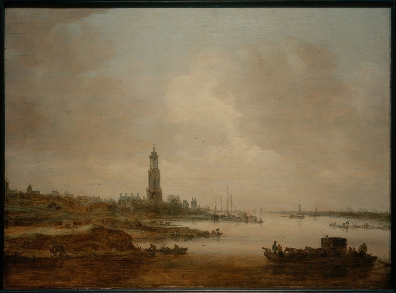 Udsigt over Rhenen af Jan Josephsz van Goyen