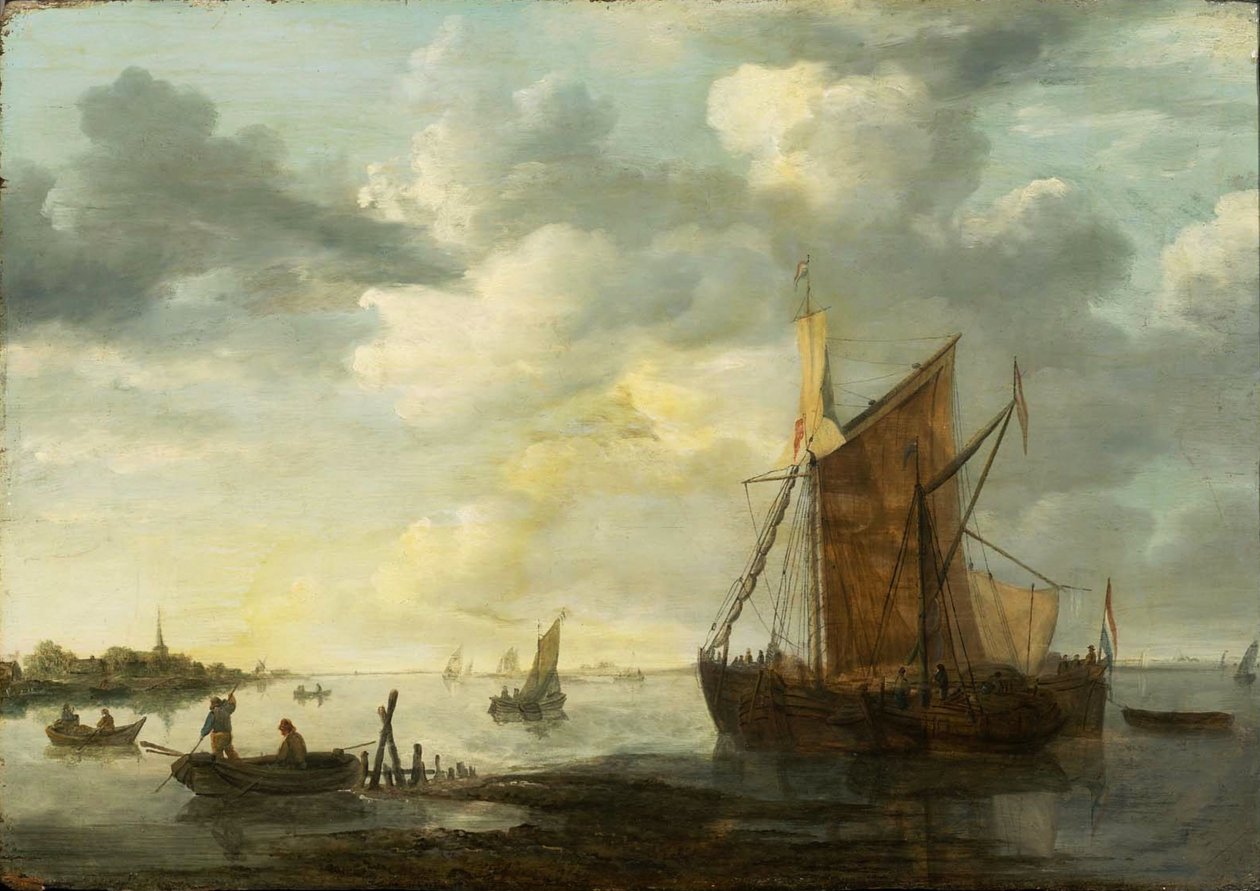 Aften på Maas af Jan van Goyen