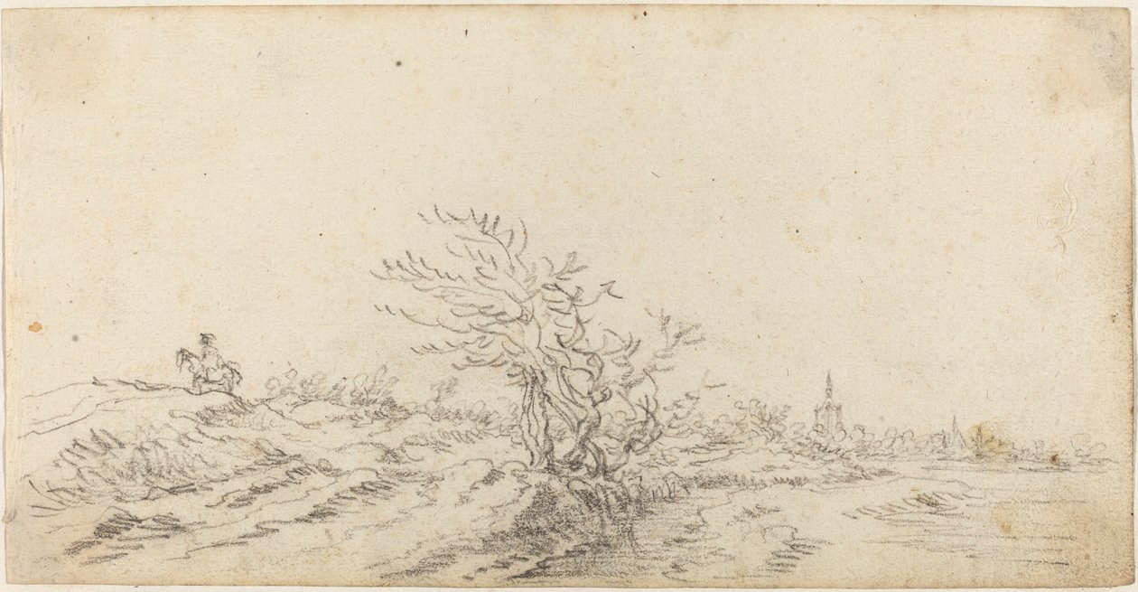 Rytter blandt klitterne af Jan van Goyen