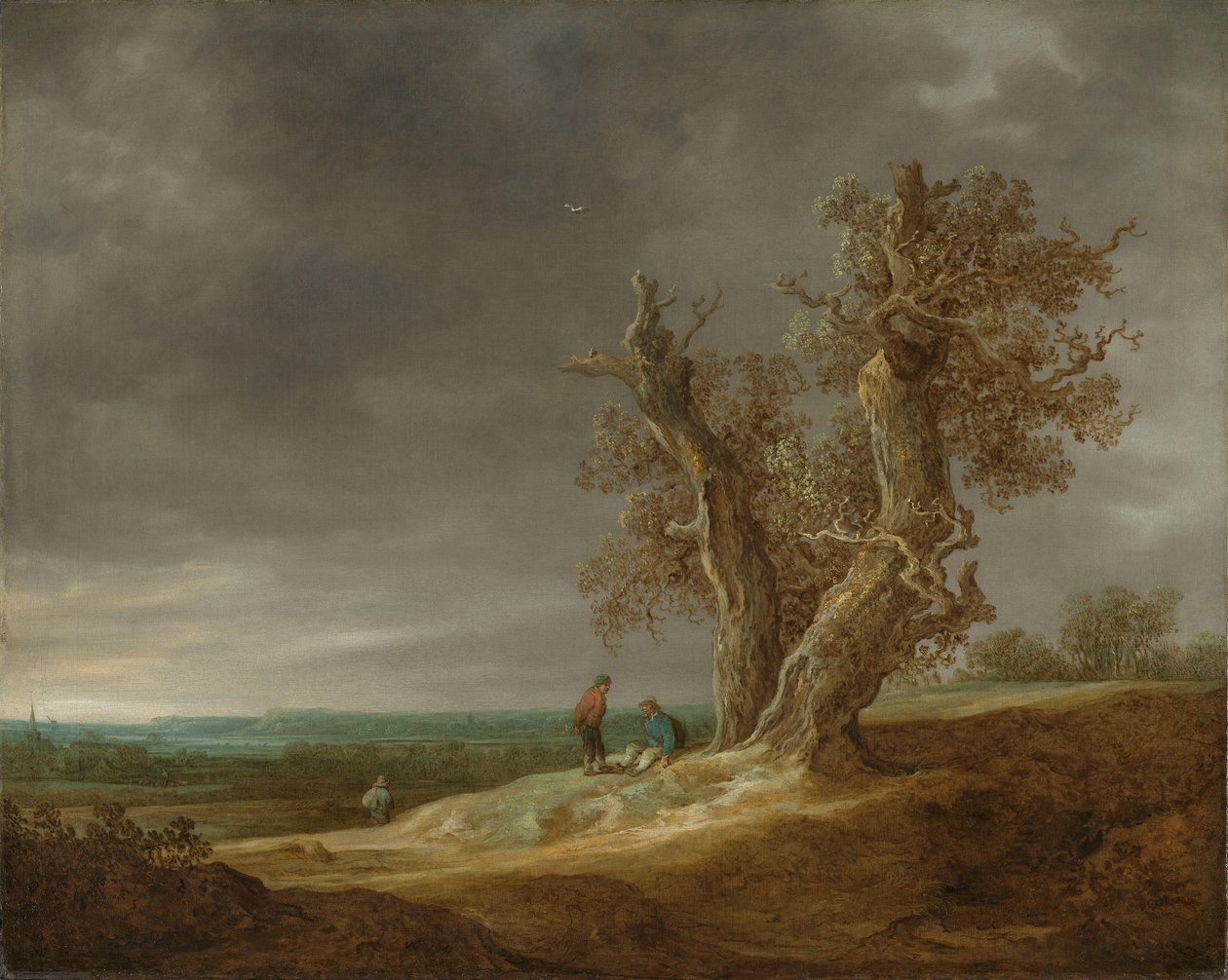 Landskab med to ege af Jan van Goyen
